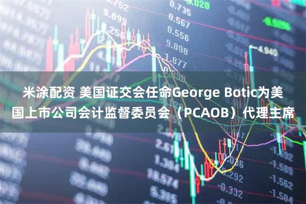 米涂配资 美国证交会任命George Botic为美国上市公司会计监督委员会（PCAOB）代理主席