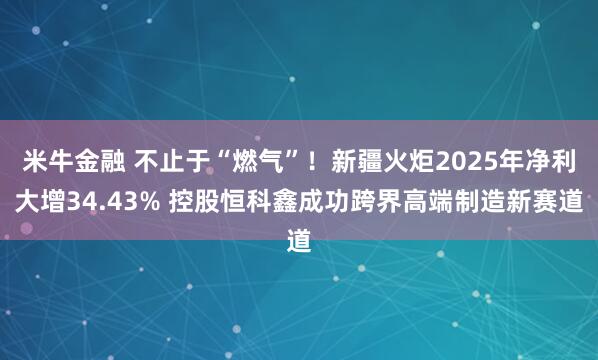 米牛金融 不止于“燃气”！新疆火炬2025年净利大增34.43% 控股恒科鑫成功跨界高端制造新赛道