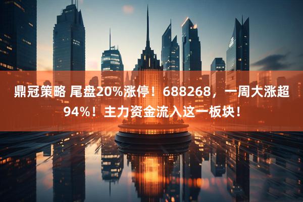 鼎冠策略 尾盘20%涨停！688268，一周大涨超94%！主力资金流入这一板块！