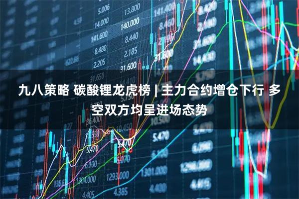 九八策略 碳酸锂龙虎榜 | 主力合约增仓下行 多空双方均呈进场态势